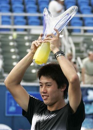 Teenager Nishikori winning his first ATP title in Delray Beach